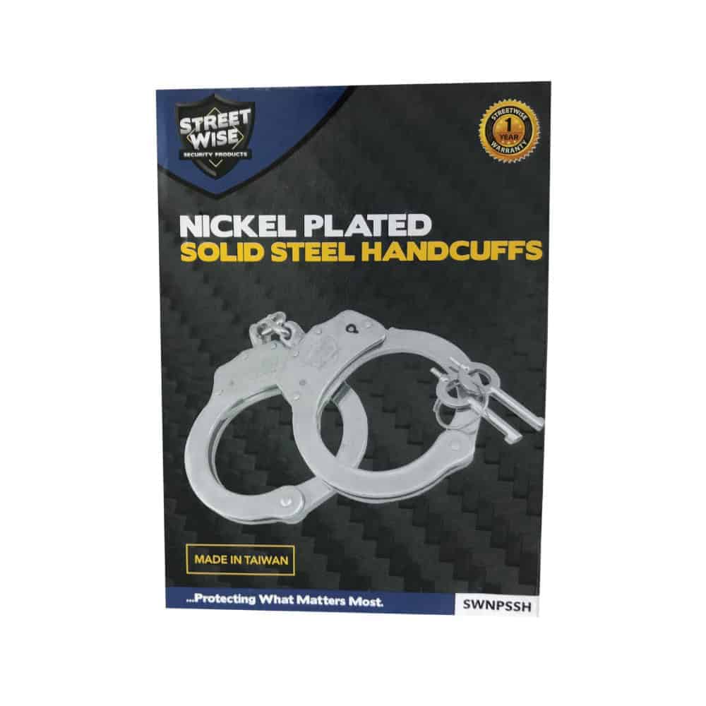 Nickel-plated Steel Handcuffs With Double Lock Mechanism - Image 3
